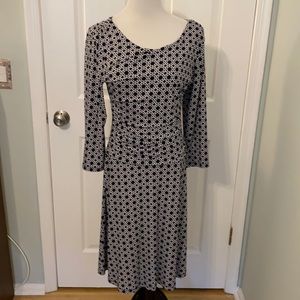 Navy & White Geometric Print